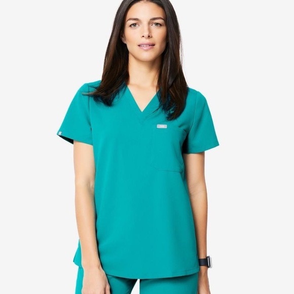 Figs Tops Figs Teal Catarina Poshmark